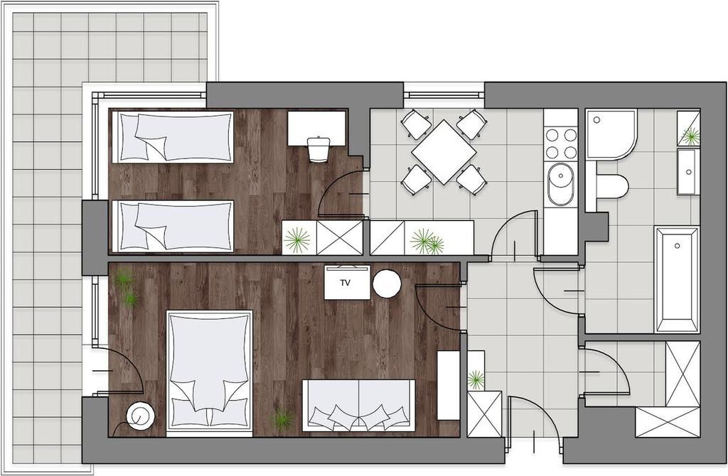 3D Poznanska 6 Apartament Cracovia Exterior foto